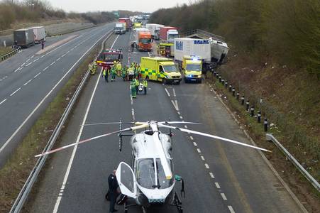 Lorry driver fights for life after A20 crash at Capel-Le-Ferne