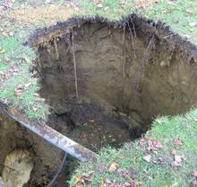 Huge hole in the ground opens up on quiet Maidstone estate